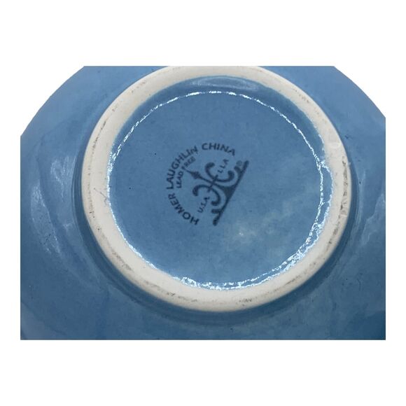 light blue mini ceramic teapot Homer Laughlin USA lead free - Picture 8 of 8